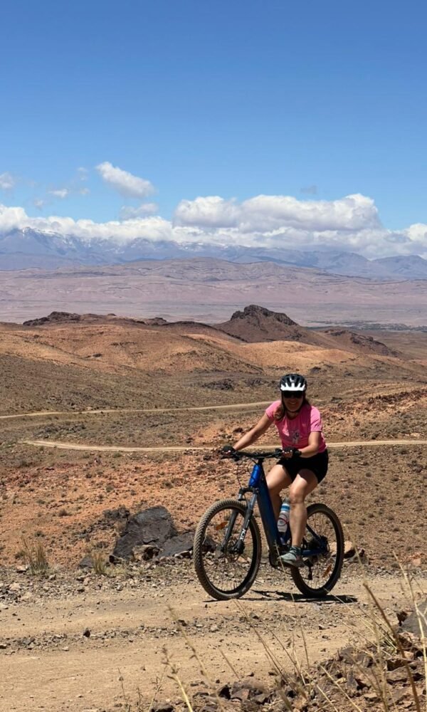 Cyclists enjoying gravel riding in Morocco