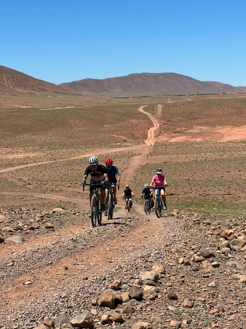 Gravel bike in Morocco through traditional Amazigh villages in the High Atlas Mountains